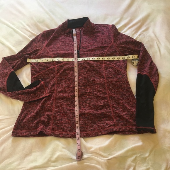 NWOT Zelos burgundy half zip quick dry pullover active top Size L - Picture 9 of 11